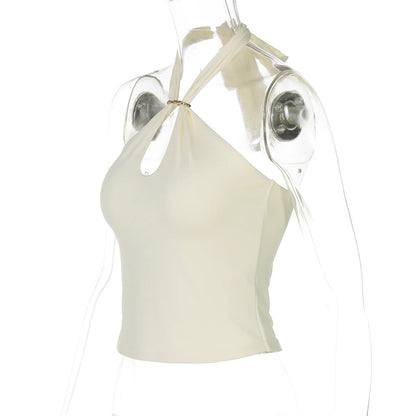 Kalynn Halter Buckle Crop Top