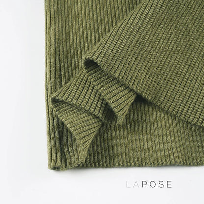 Karaline Ribbed Knit V-Neck Top