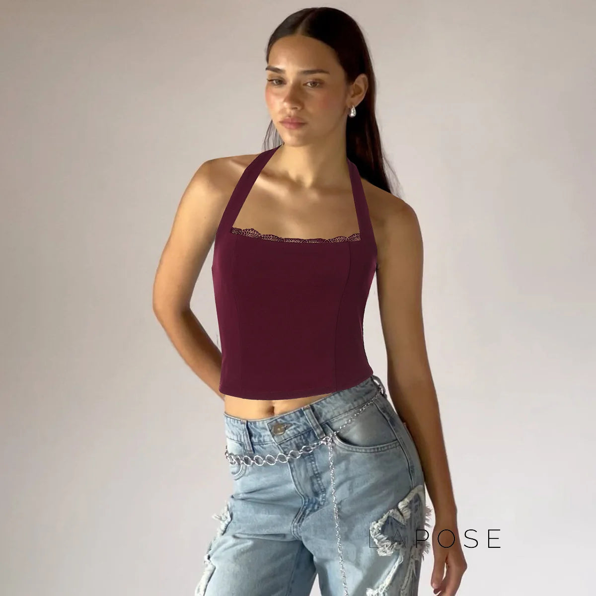 Karolina Lace-Up Halter Top