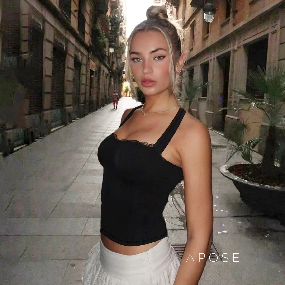 Karolina Lace-Up Halter Top