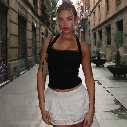 Karolina Lace-Up Halter Top