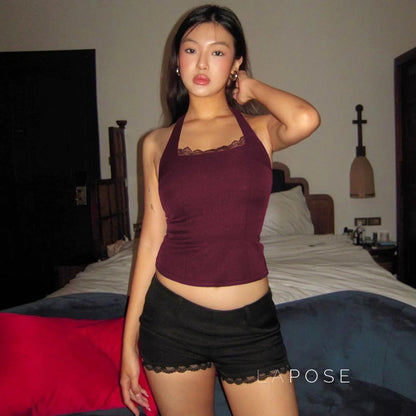 Karolina Lace-Up Halter Top