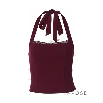 Karolina Lace-Up Halter Top