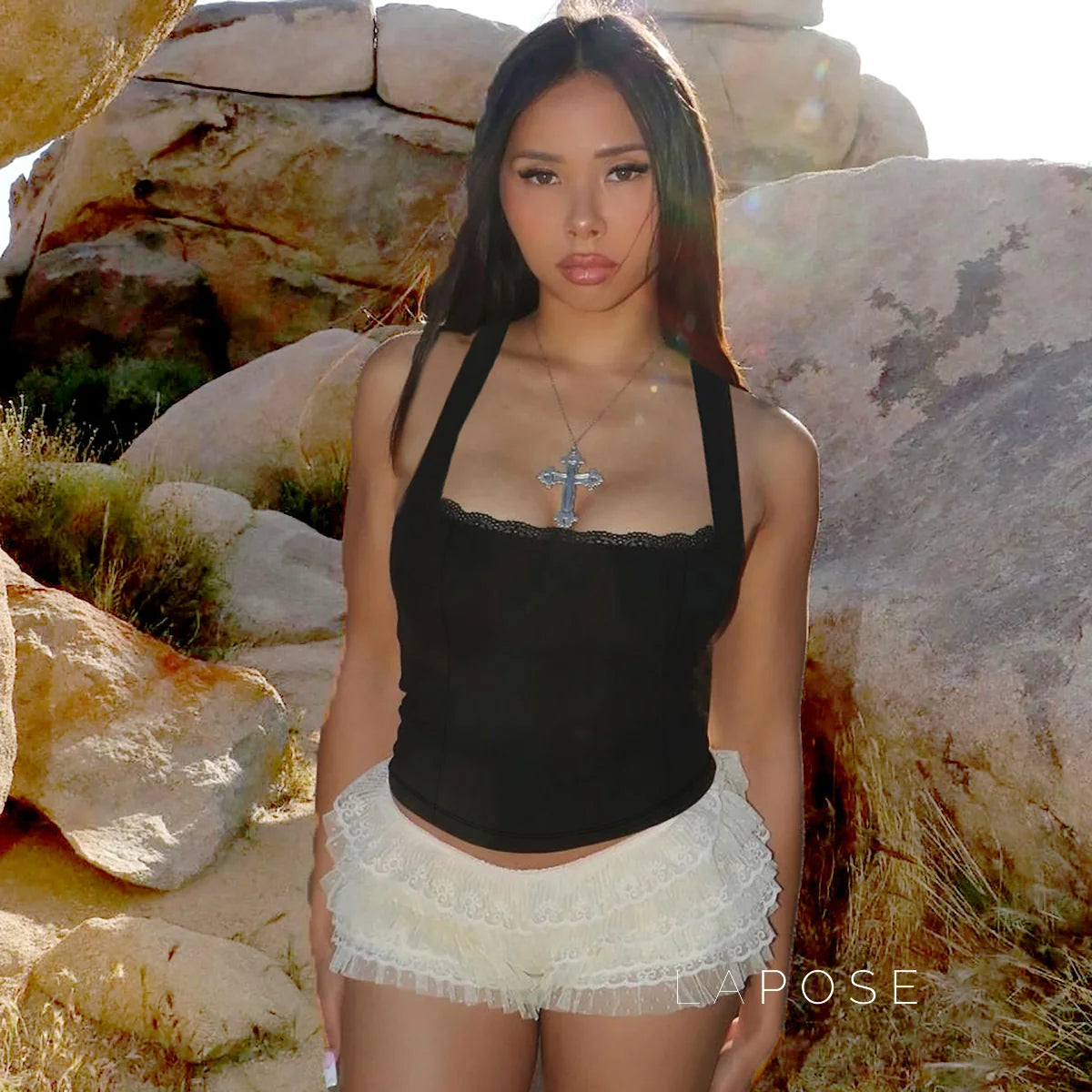 Karolina Lace-Up Halter Top