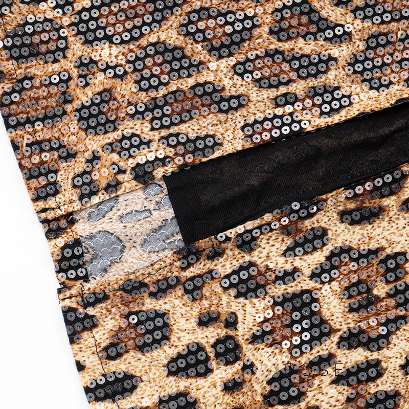 Karsen Leopard Print Tube Maxi Dress