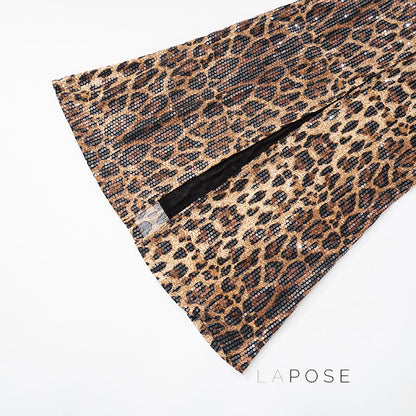 Karsen Leopard Print Tube Maxi Dress
