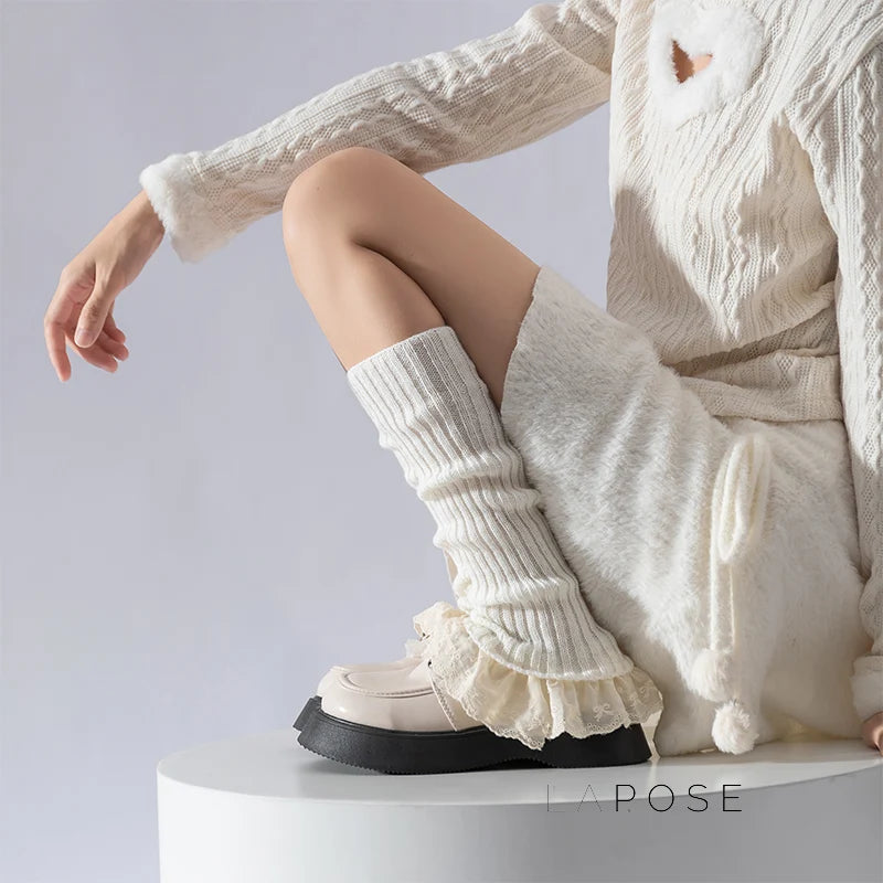 Kathleen Lace Knit Leg Warmer