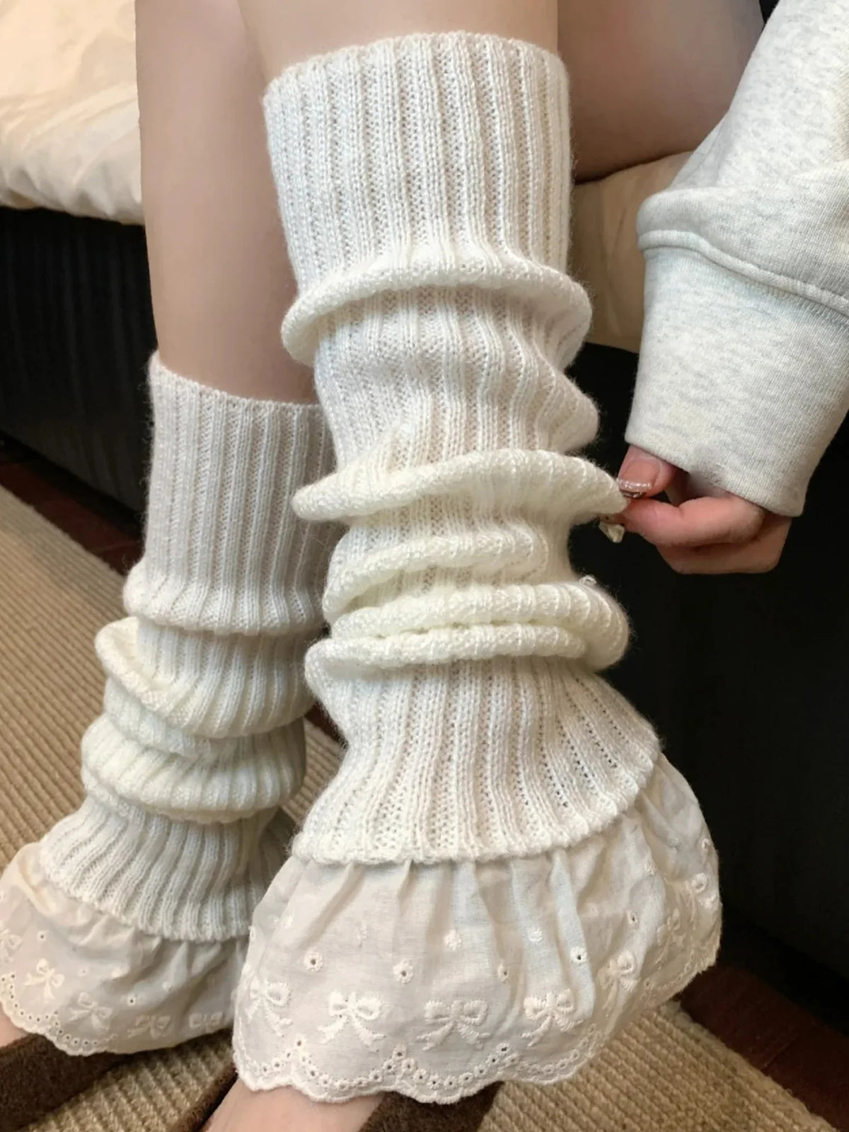 Kathleen Lace Knit Leg Warmer