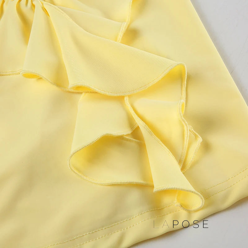 Katlyn Ruffled Halter Skirt Set