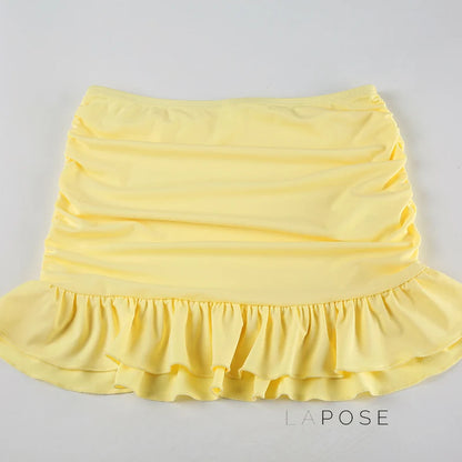 Katlyn Ruffled Halter Skirt Set