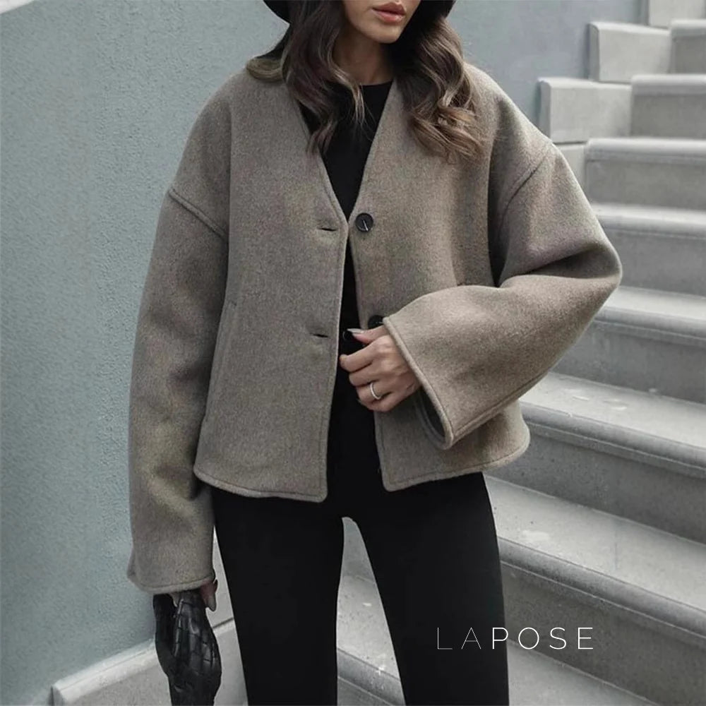 Katy Brushed Double-Breasted Coat