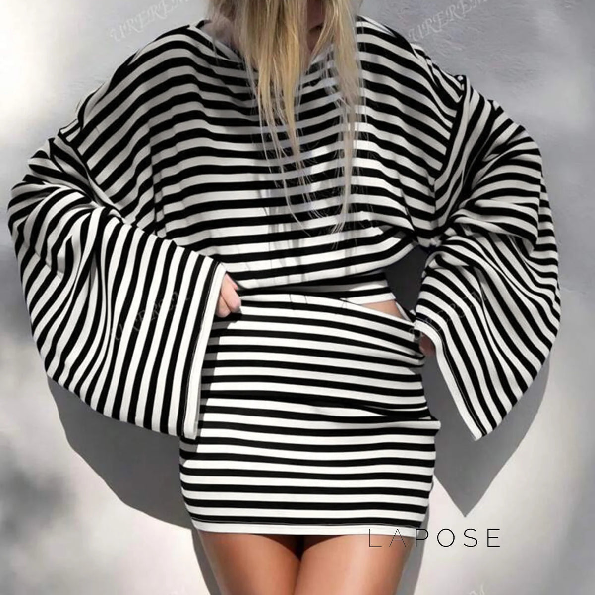 Kayden Striped Skirt Set