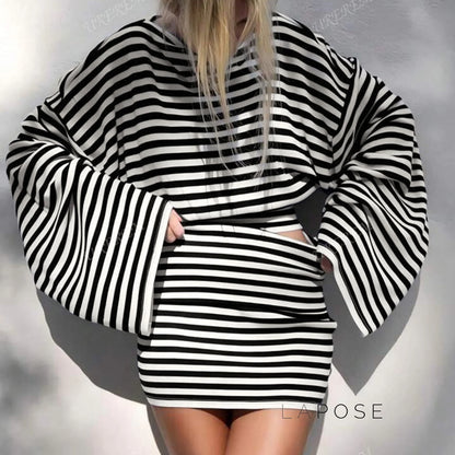 Kayden Striped Skirt Set