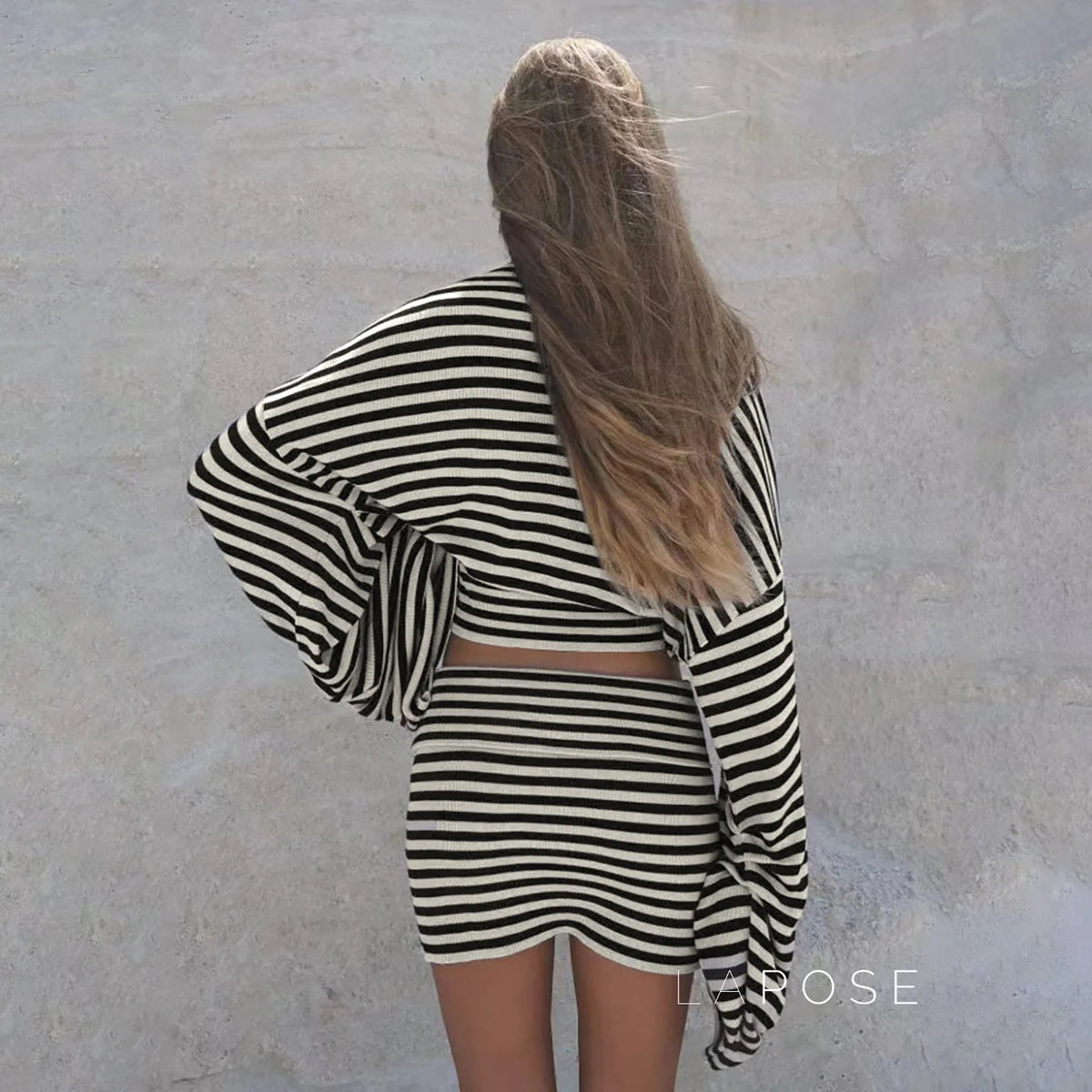 Kayden Striped Skirt Set