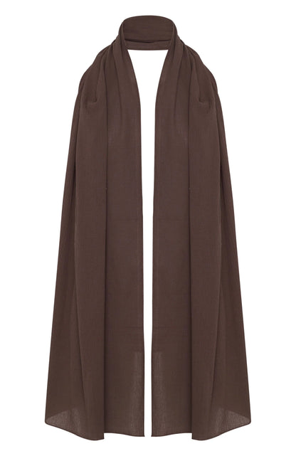 Kenadi Sheer Chocolate Statement Scarf