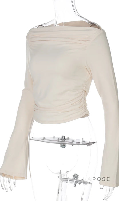 Kenadie Off Shoulder Ruched Top