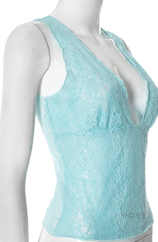 Kenzlie Lace Trim Crop Top