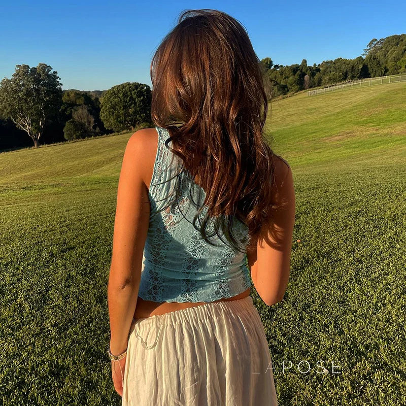 Kenzlie Lace Trim Crop Top