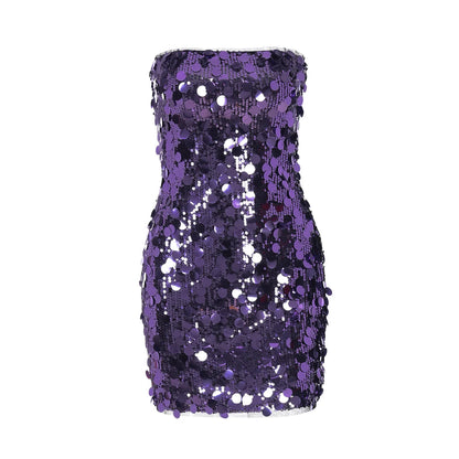 Kollins Sequin Strapless Midi Dress