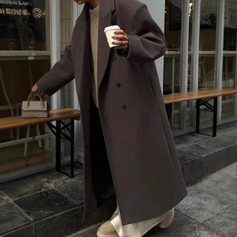 Korbyn Double-Breasted Woolen Coat