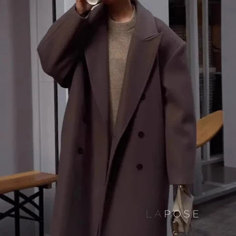Korbyn Double-Breasted Woolen Coat