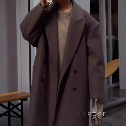 Korbyn Double-Breasted Woolen Coat