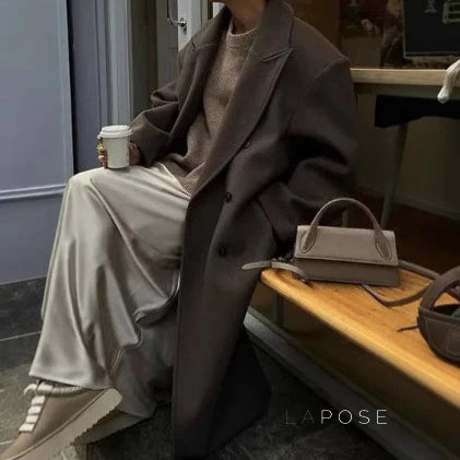 Korbyn Double-Breasted Woolen Coat