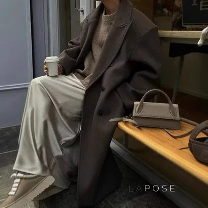 Korbyn Double-Breasted Woolen Coat