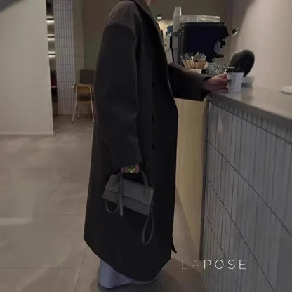 Korbyn Double-Breasted Woolen Coat