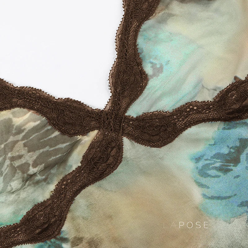 Kori Halter Watercolor Crop Top