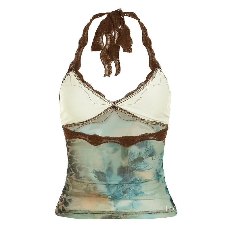 Kori Halter Watercolor Crop Top