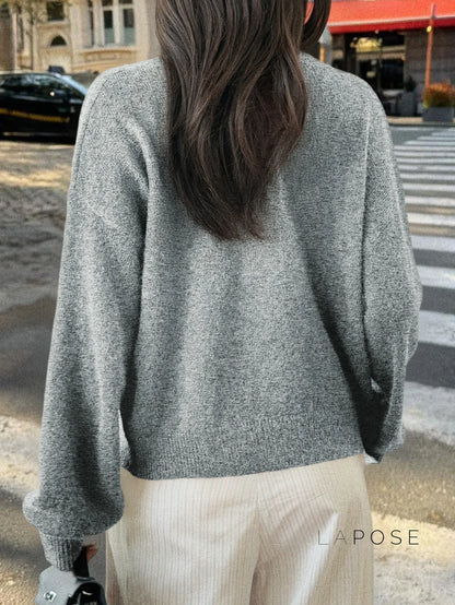 Kristy Button-Front Knit Cardigan