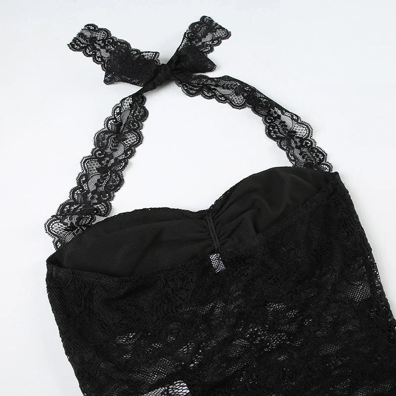 Lace Trim Halter Camisole Top