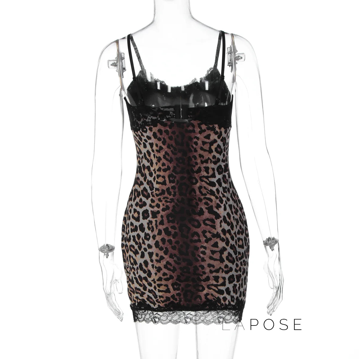 Laiyla Leopard Lace Halter Dress