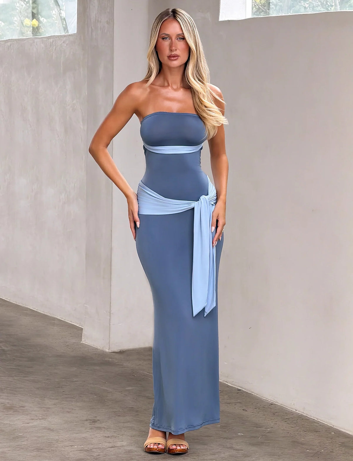 Lanaya Two-Tone Maxi Dress