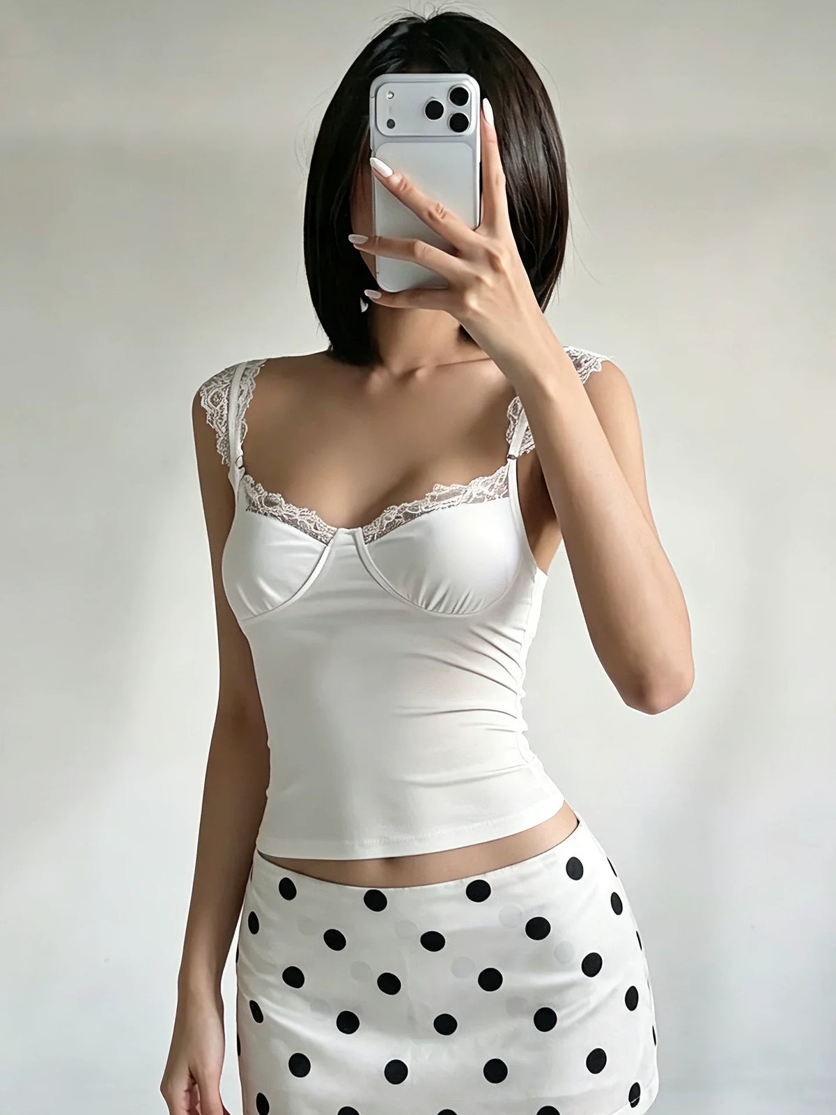 Leia Lace Trim Corset Camisole