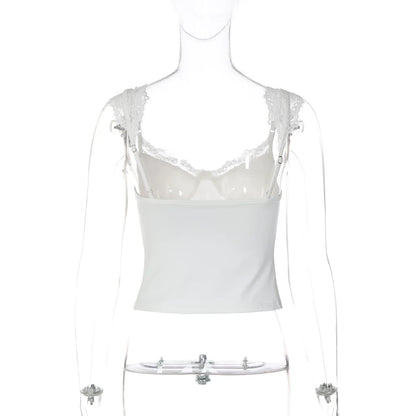 Leia Lace Trim Corset Camisole