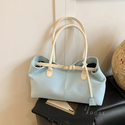 Leiana Colorblock Denim Tote