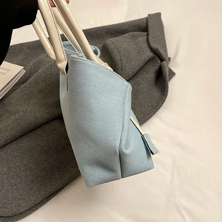 Leiana Colorblock Denim Tote
