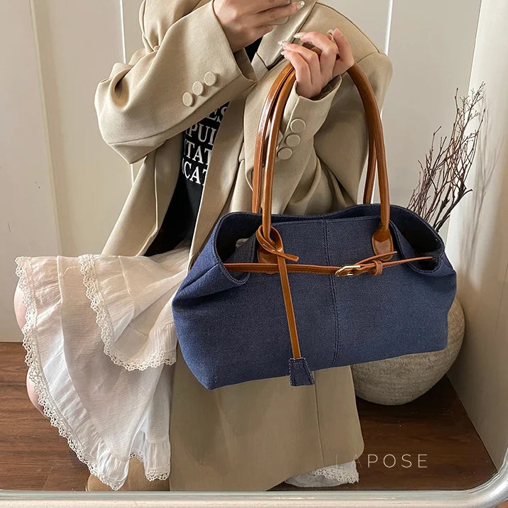 Leiana Colorblock Denim Tote