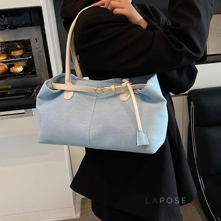Leiana Colorblock Denim Tote