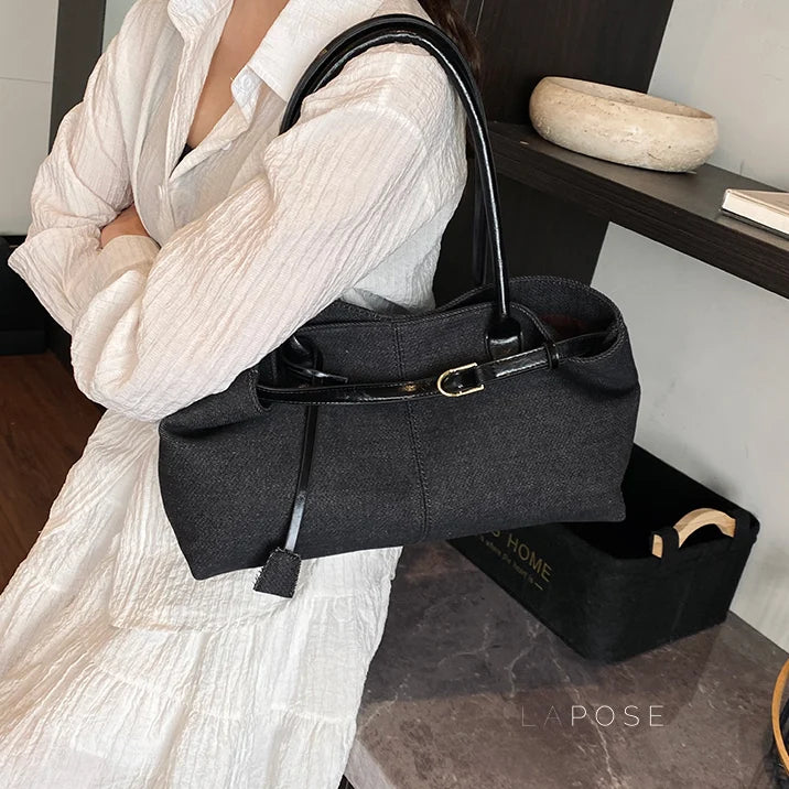 Leiana Colorblock Denim Tote