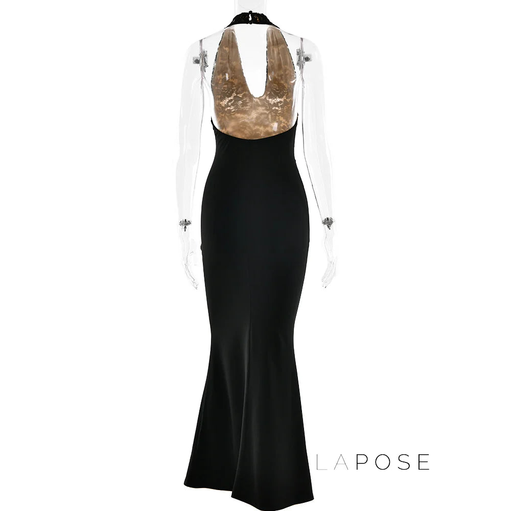 Leyla Ruched Halter Midi Dress