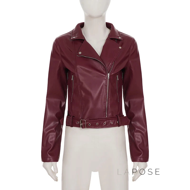 Lilyann Faux Leather Moto Jacket