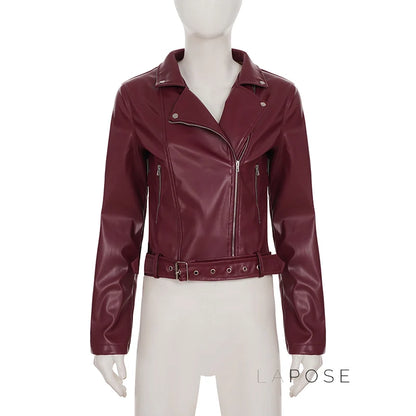 Lilyann Faux Leather Moto Jacket