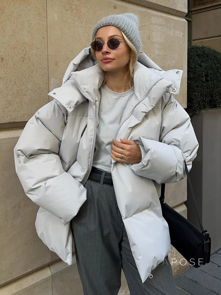 Lilyth Oversized Hooded Quilted Coat