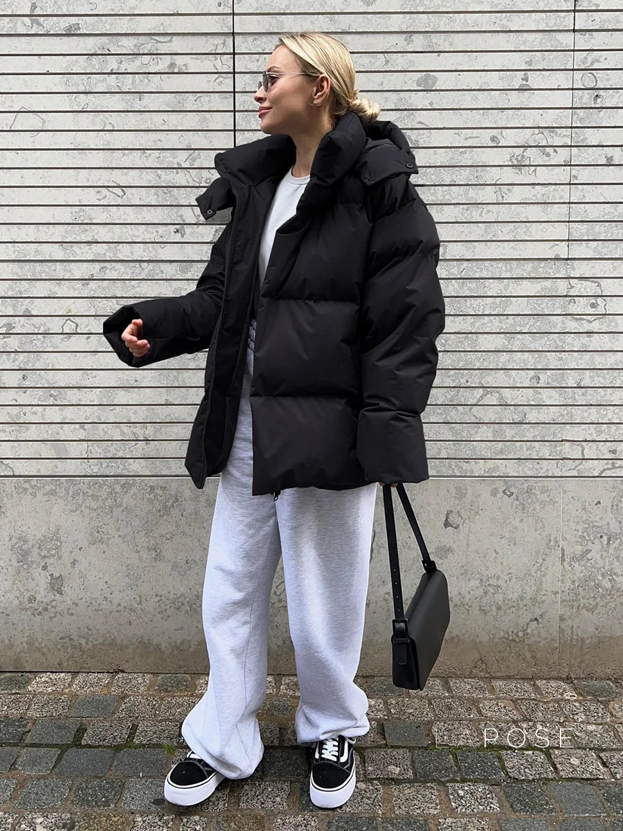 Lilyth Oversized Hooded Quilted Coat