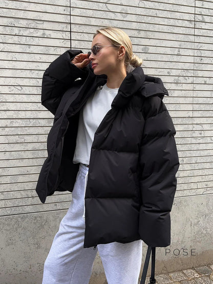 Lilyth Oversized Hooded Quilted Coat