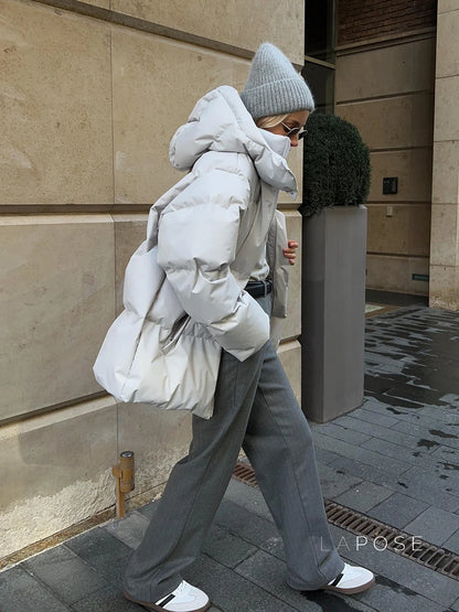 Lilyth Oversized Hooded Quilted Coat