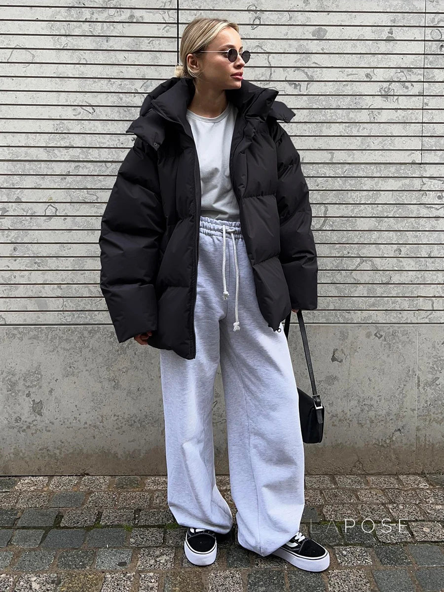 Lilyth Oversized Hooded Quilted Coat